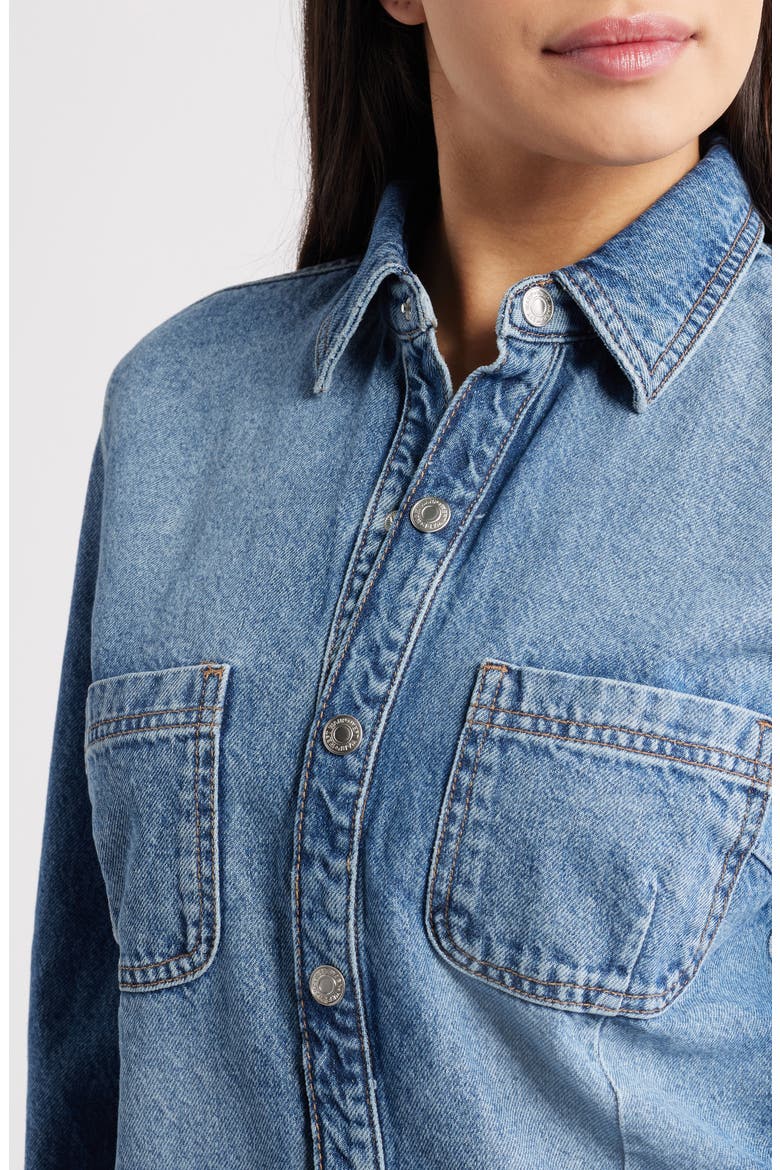Western Denim Button-Up Shirt, Alternate, color, DAY DREAMER