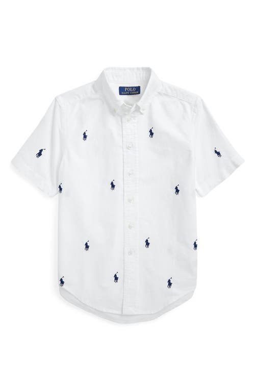 Polo Ralph Lauren Little Boy's & Boy's Logo Embroidered Oxford Short-sleeve Shirt