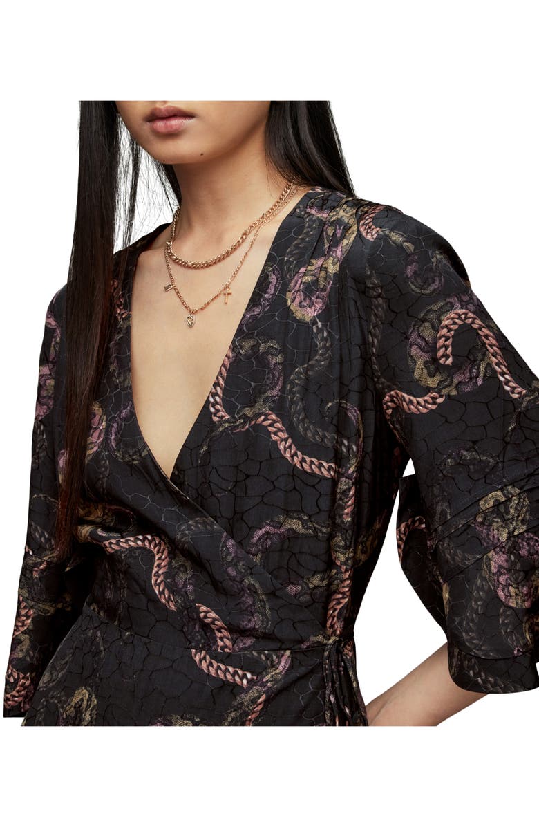 AllSaints Delana Tempest Wrap Dress, Alternate, color, 