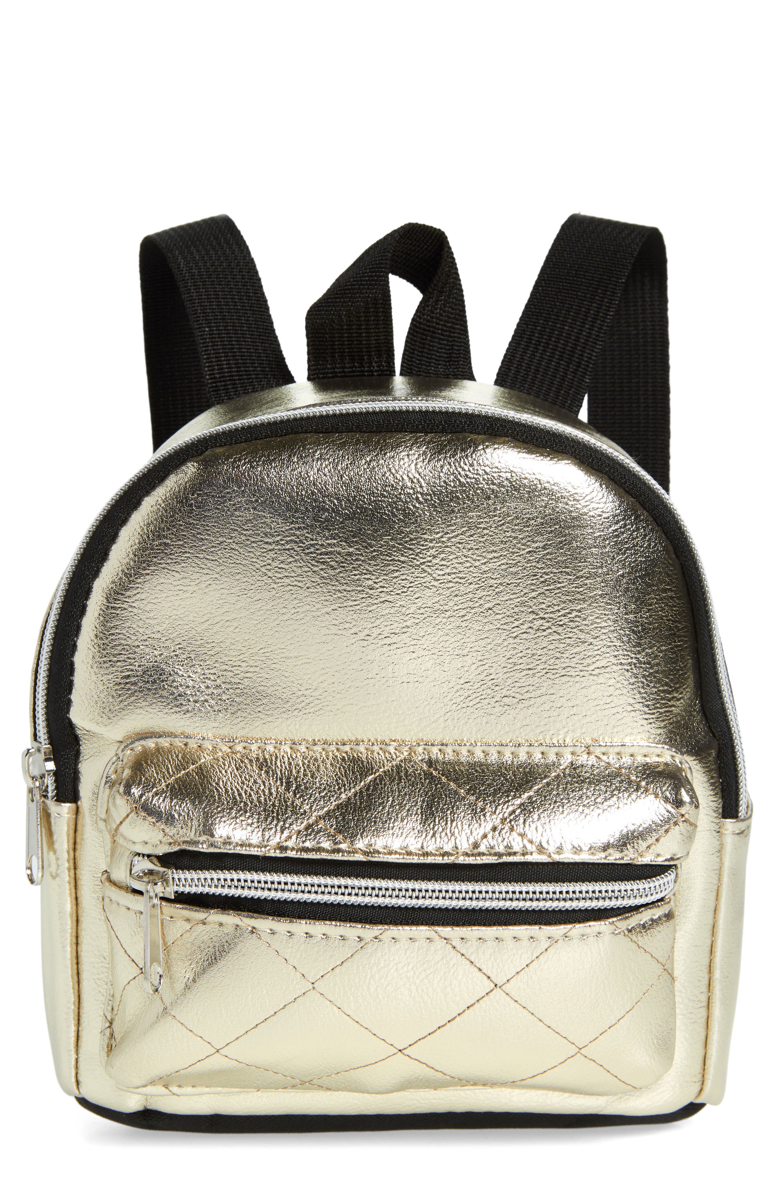 Capelli New York Kids' Metallic Mini Backpack, Main, color, 