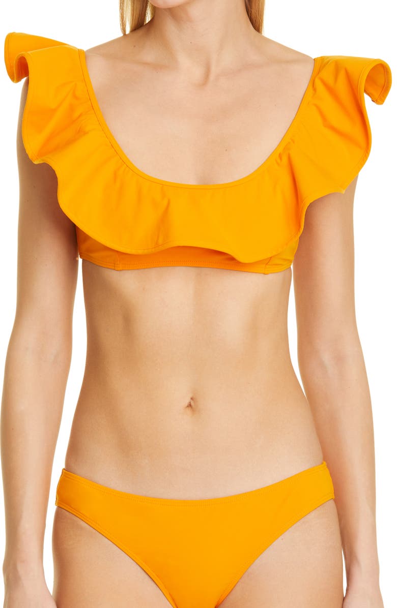 Ulla Johnson Azores Ruffle Bikini Top, Main, color,