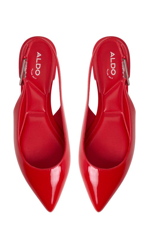 Aldo Kristell Pointed Toe Slingback Flat In Red