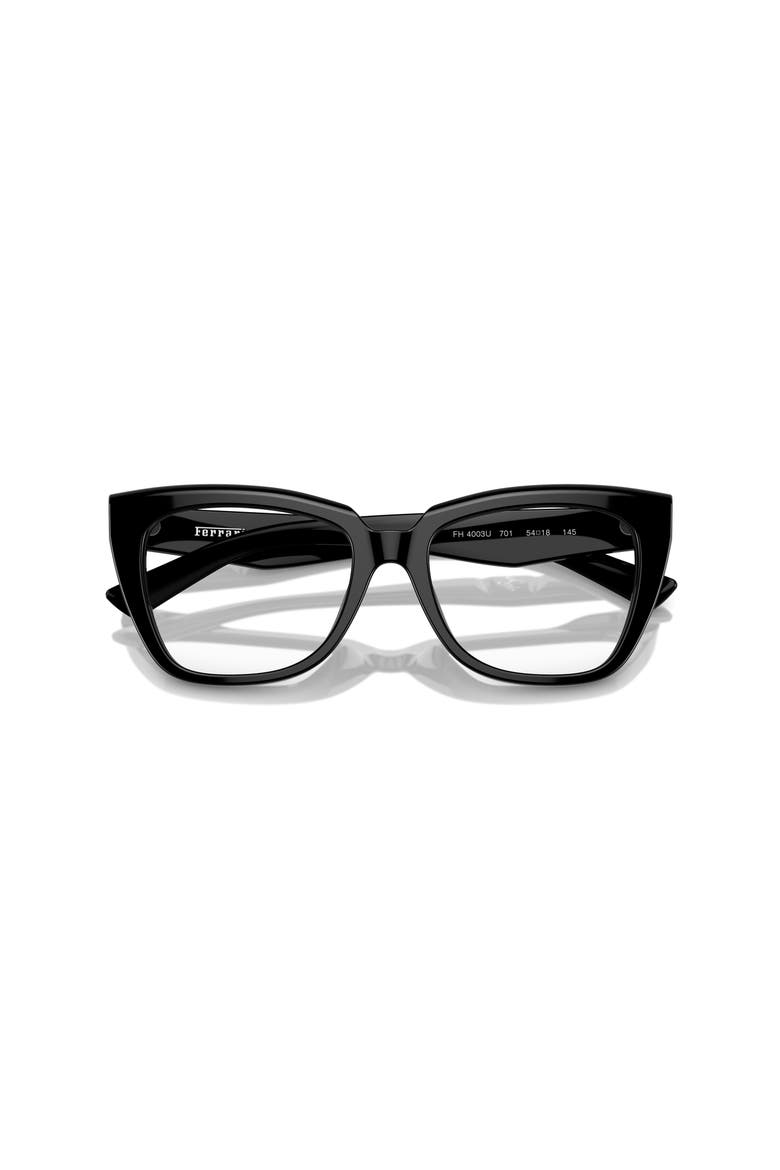 54mm Square optical glasses, Alternate, color, Black