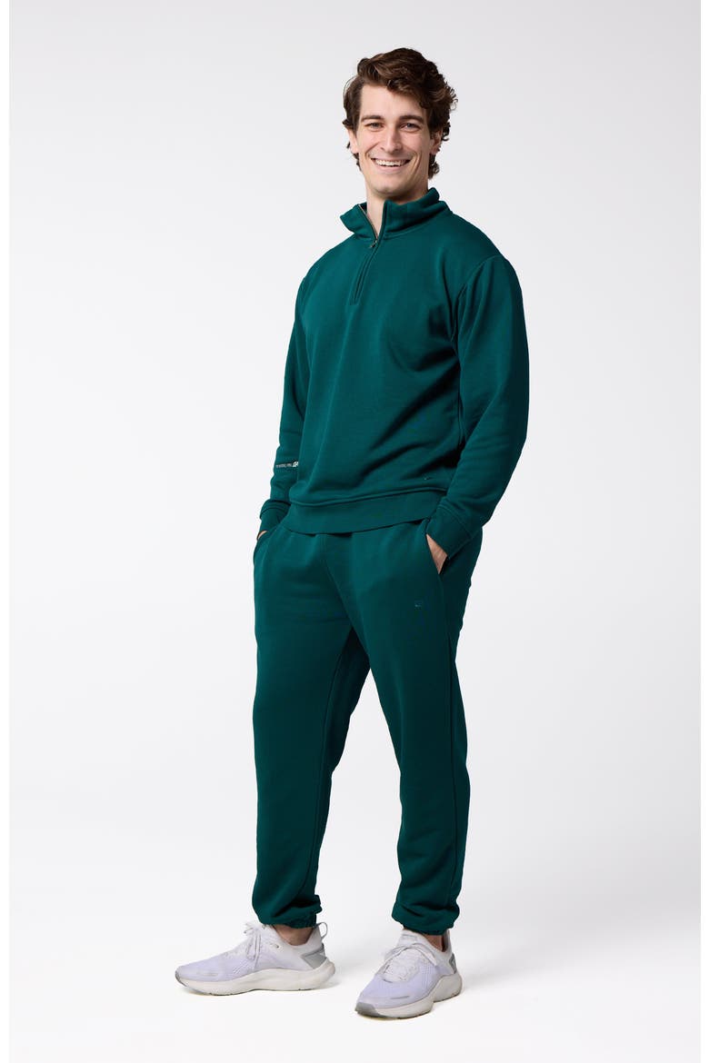 Men's Active Lifestyle You Know You Play Quarter Zip Sweatshirt, Alternate, color, Racing Green