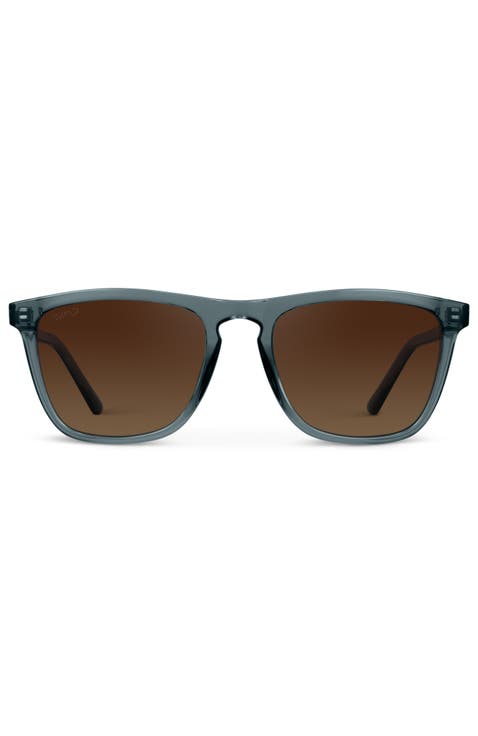 Wesley - 53mm Modern Rectangular Polarized Sunglasses