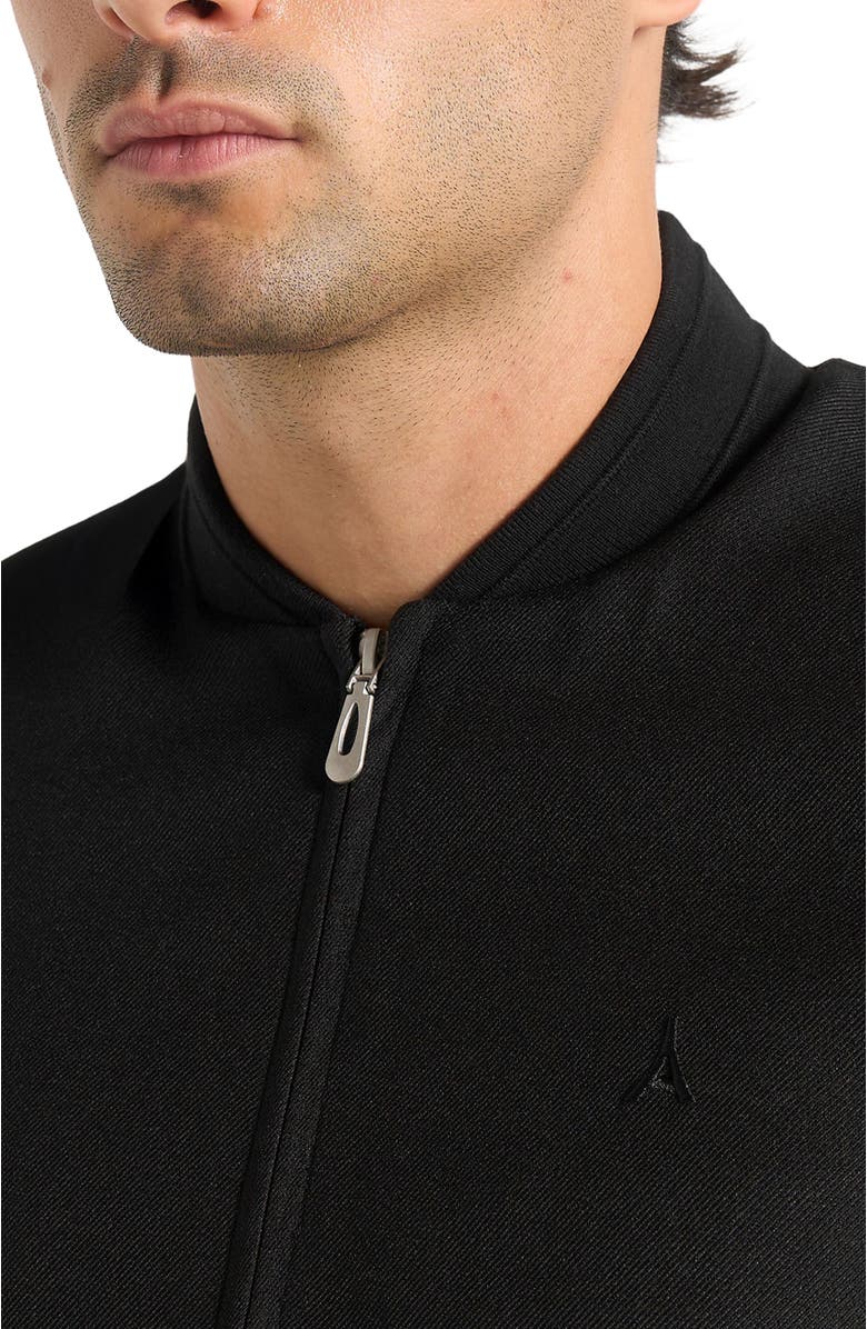 Manière De Voir Sami Tailored Bomber Jacket, Alternate, color, Black