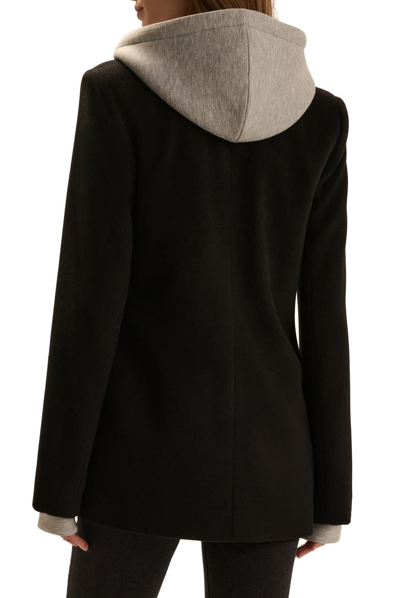 Short Wool Blend Sport Coat, Alternate, color, BLACK