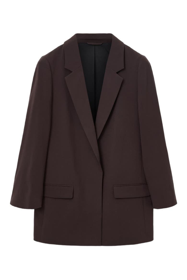 Aleida Long Blazer, Alternate, color, OXBLOOD RED