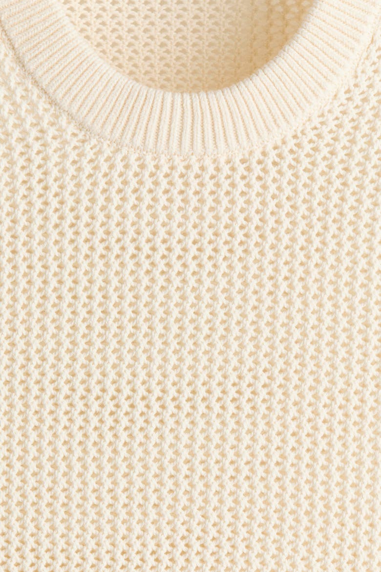 Regular-fit Open-knit Sweater Vest, Alternate, color, Light beige
