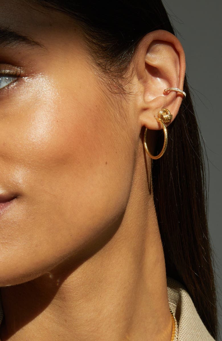 Aurate New York Gold Knot Stud Earrings, Alternate, color, 14K Gold