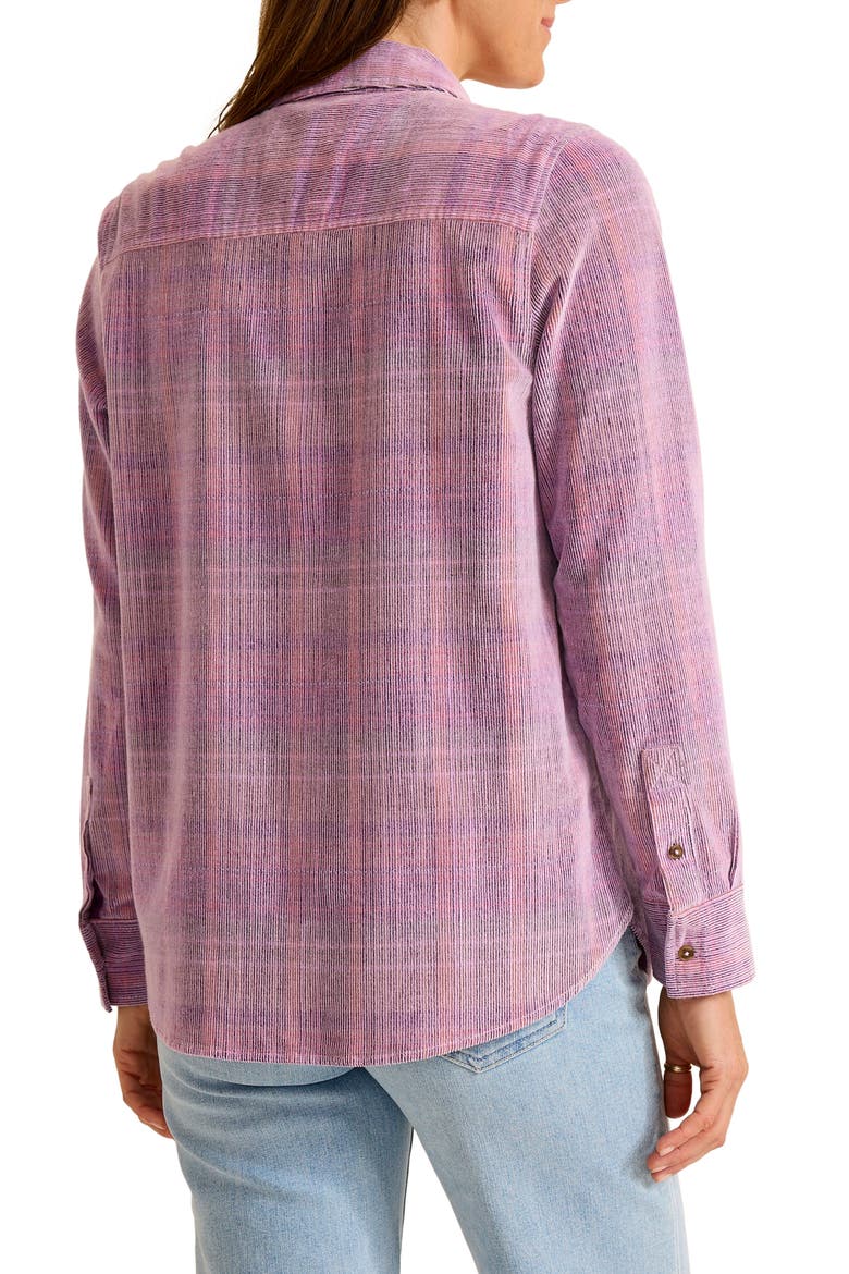 Beachfront Stretch Cotton Corduroy Button-Up Shirt, Alternate, color, DARK RESERVE