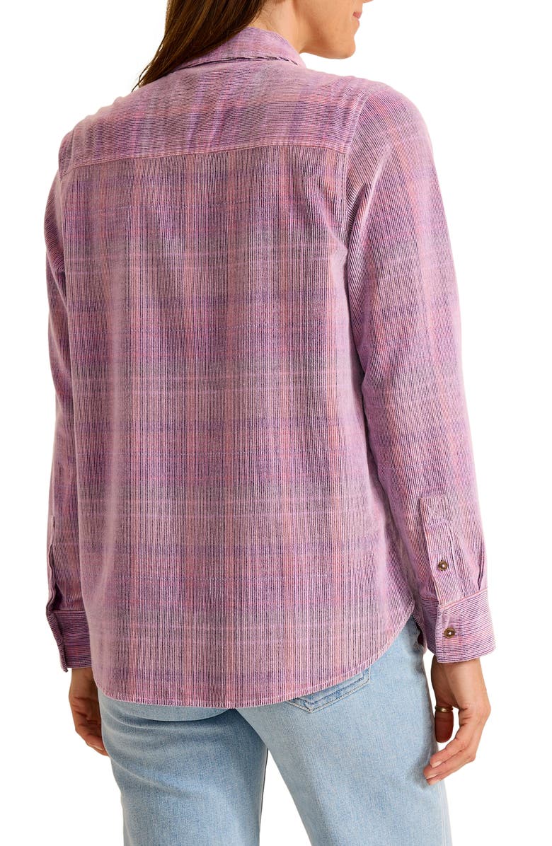 Tommy Bahama Beachfront Stretch Cotton Corduroy Button-Up Shirt, Alternate, color, Dark Reserve