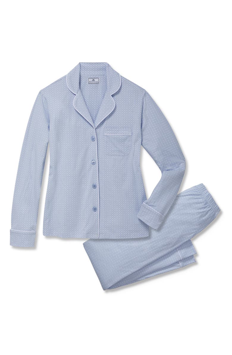 Petite Plume Classic Lightweight Pima Cotton Pajamas, Main, color, Blue