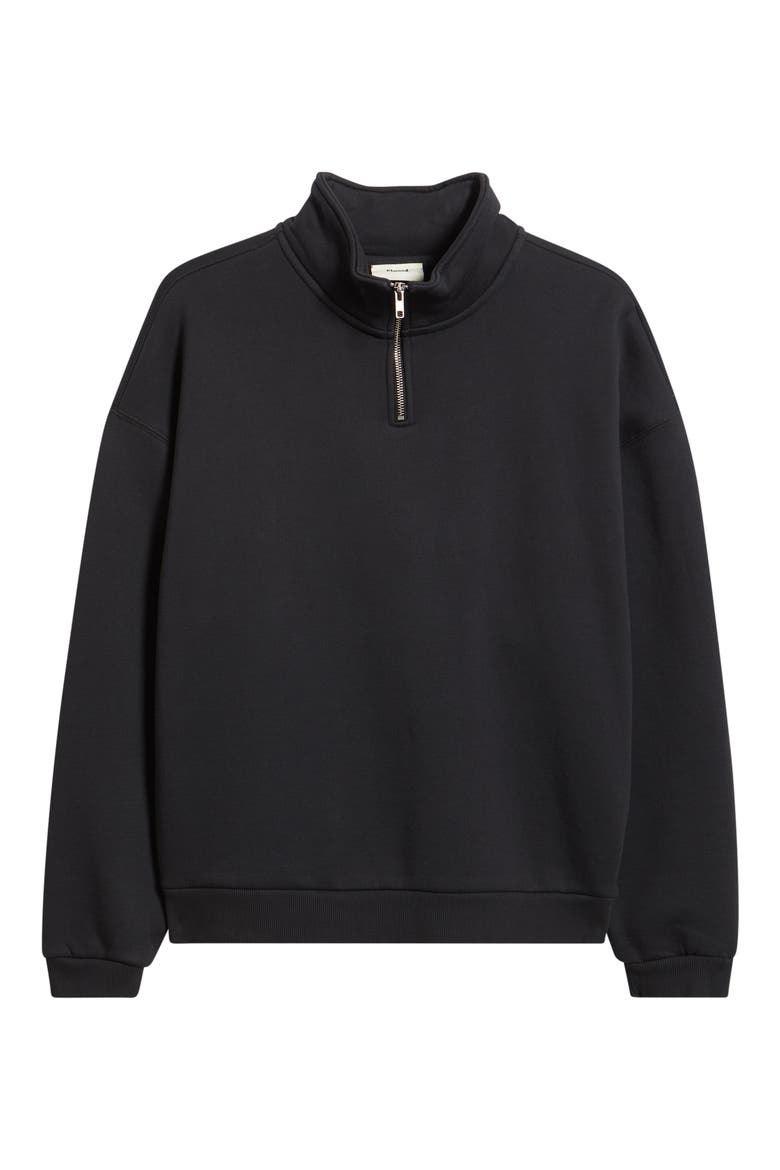 Oversize Core Quarter Zip Sweatshirt, Alternate, color, VINTAGE BLACK