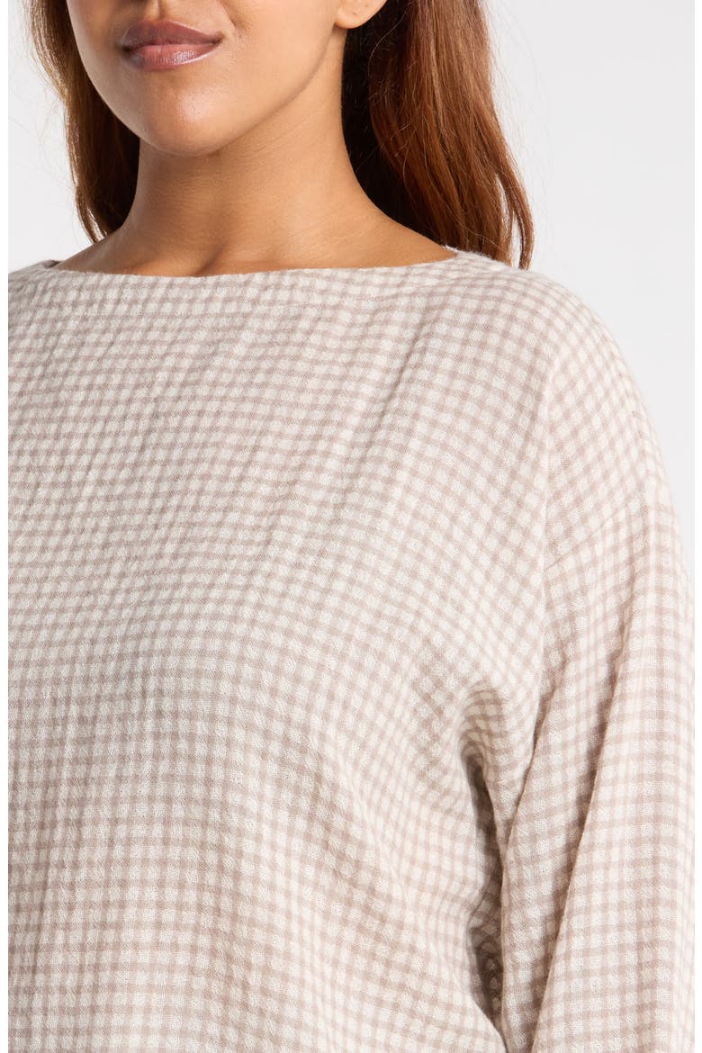 Bateau Neck Boxy Wool Blend Top, Alternate, color, PLASTER
