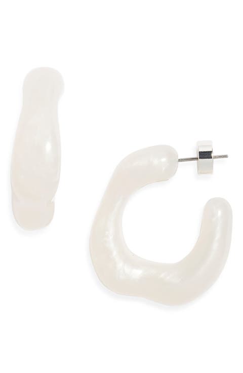 Resin Curved Hoop Earrings