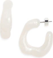 Nordstrom Resin Curved Hoop Earrings
