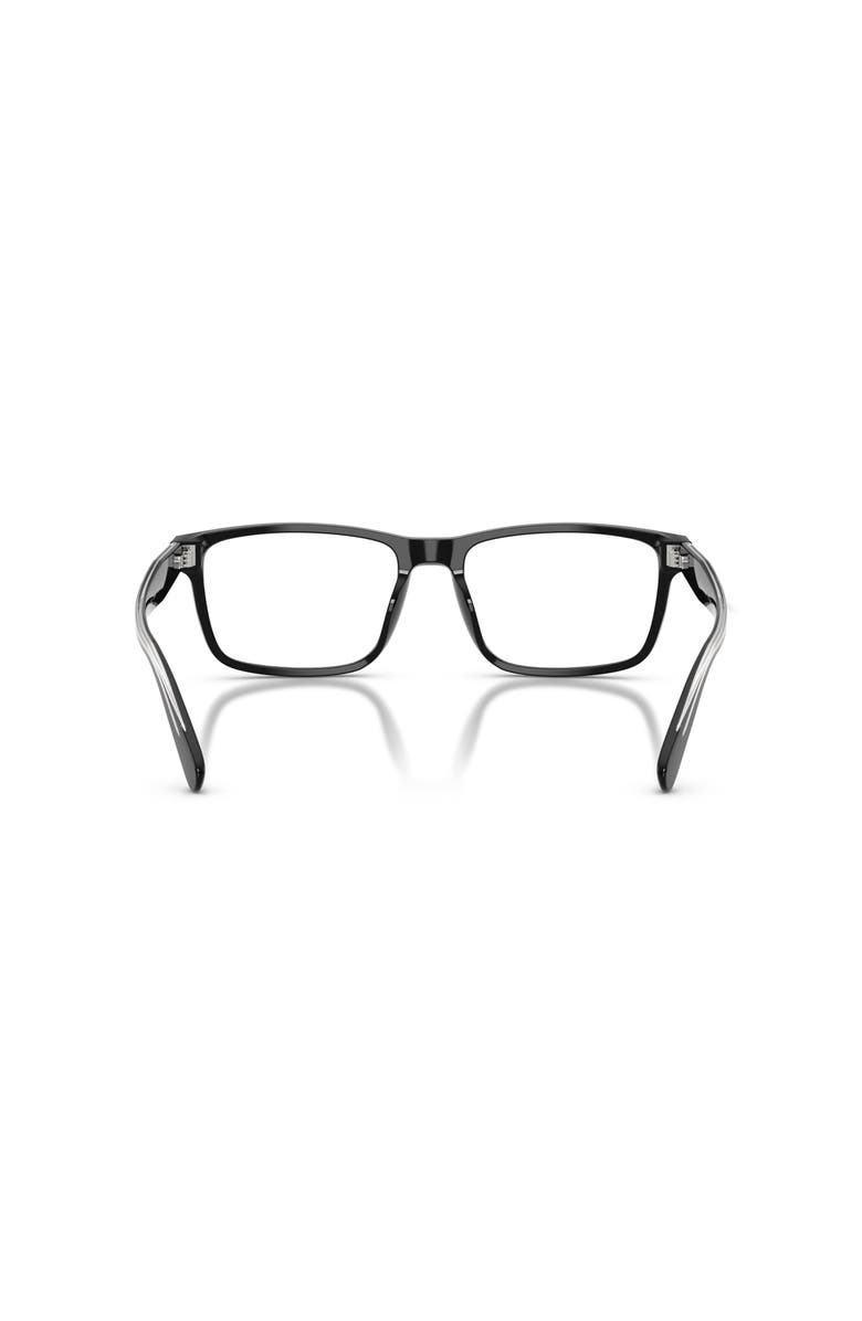 COACH 58mm Rectangle optical glasses, Alternate, color, Black