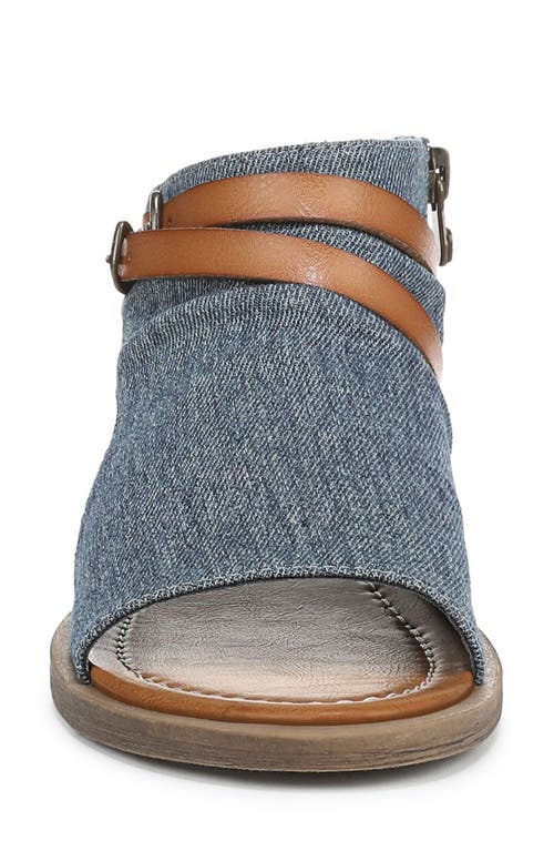 Blowfish Malibu Denver Sandal In Blue Denim Fabric