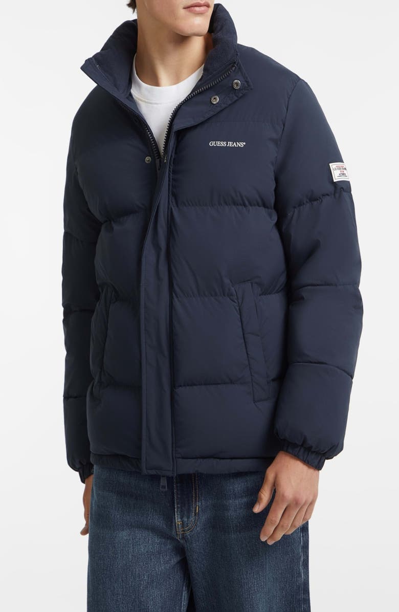 GUESS JEANS Puffer Jacket, Alternate, color, Navy