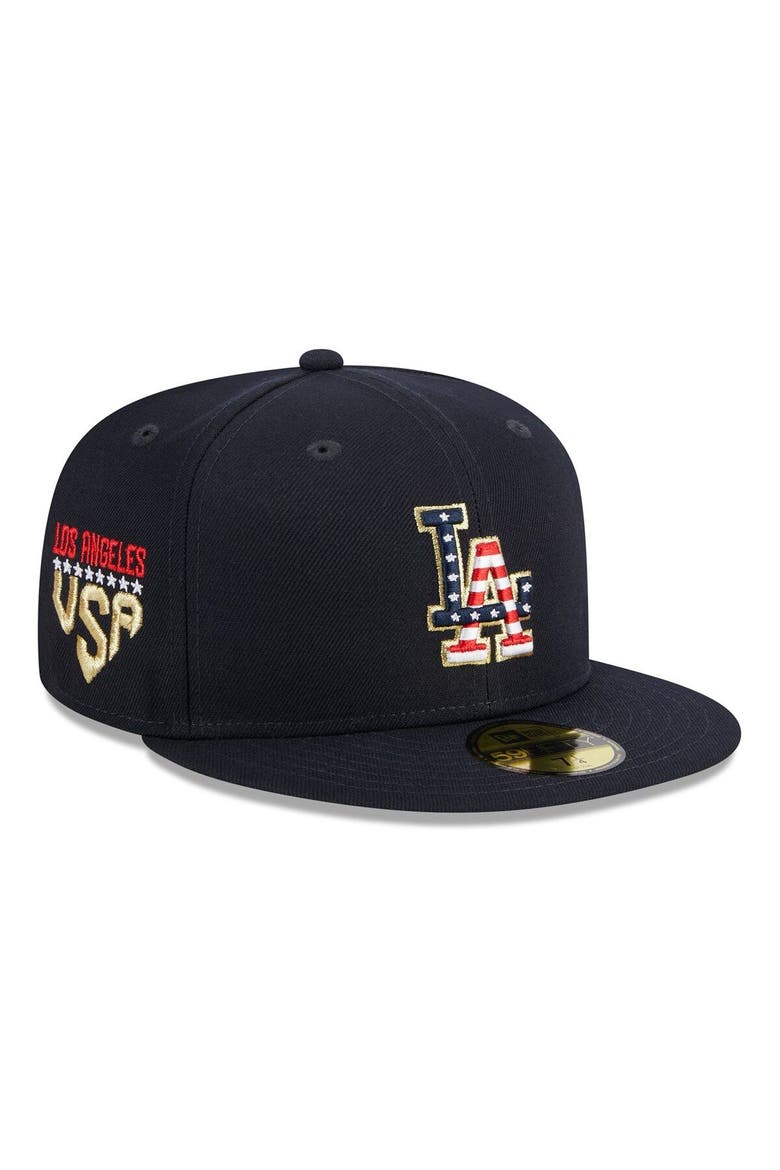 Men's New Era  Navy Los Angeles Dodgers 2023 Fourth of July 59FIFTY Fitted Hat, Main, color, Navy