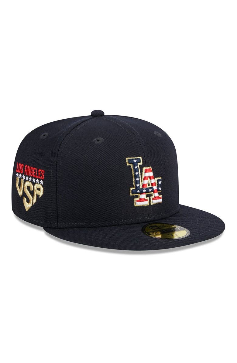 New Era Men's New Era  Navy Los Angeles Dodgers 2023 Fourth of July 59FIFTY Fitted Hat, Main, color, 