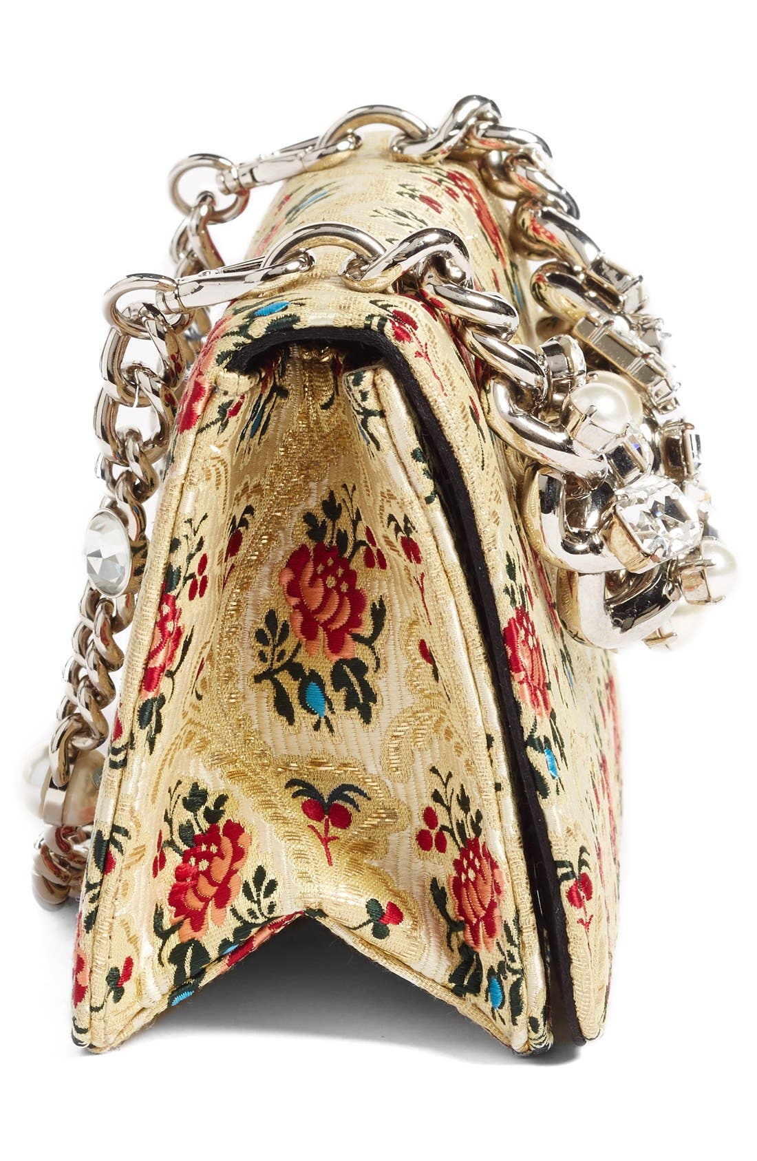 Miu Miu 'Evening' Floral Mogador Shoulder Bag, Alternate, color, 