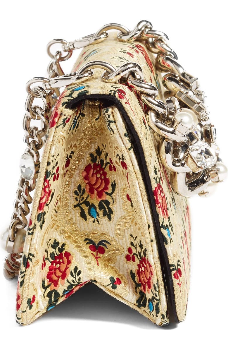 Miu Miu 'Evening' Floral Mogador Shoulder Bag, Alternate, color,