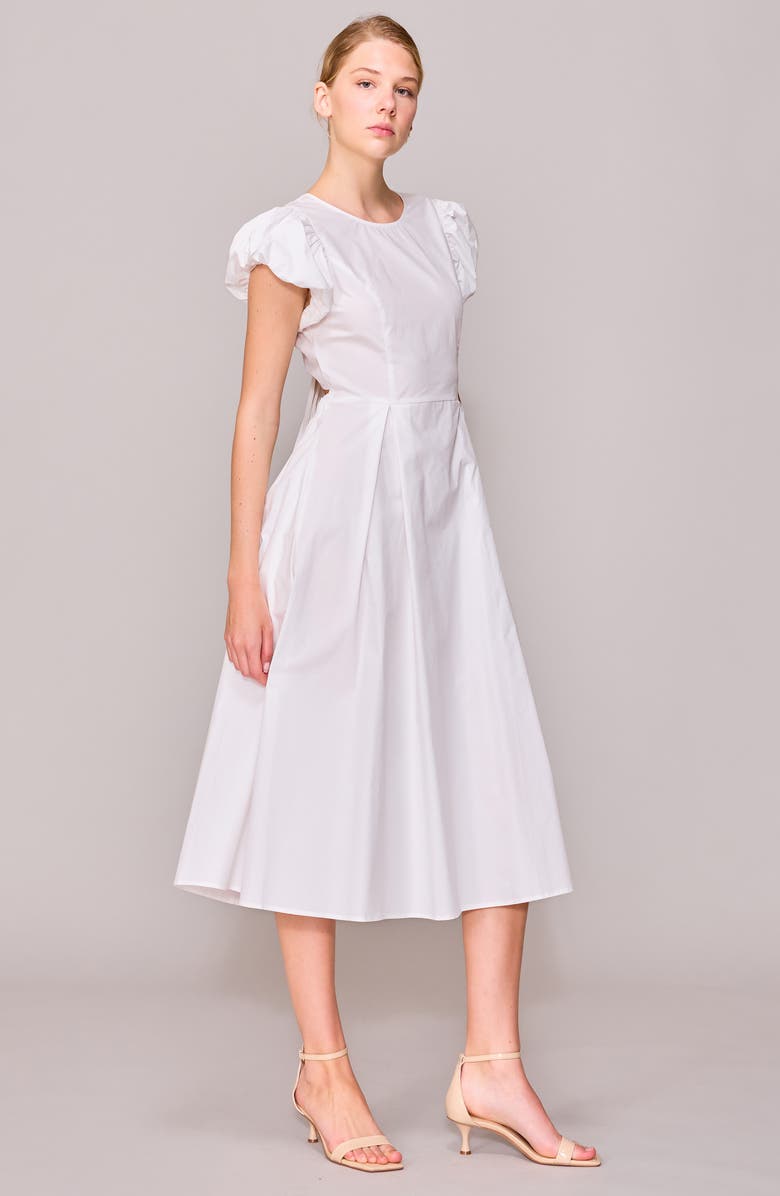 MELLODAY Bubble Sleeve Midi Dress, Alternate, color,