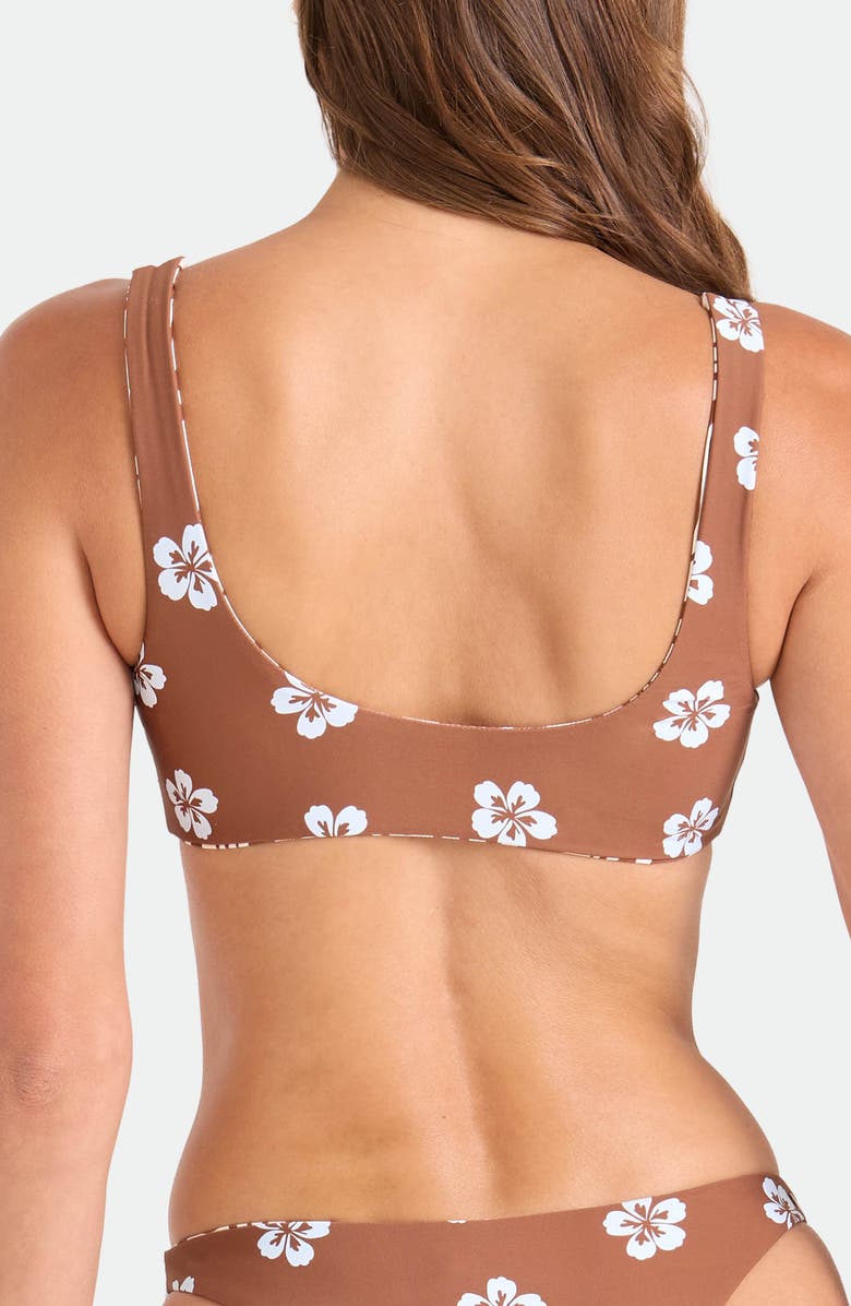 Volcom Coco Retro Bloom Reversible Bikini Top, Alternate, color, Dark Brown