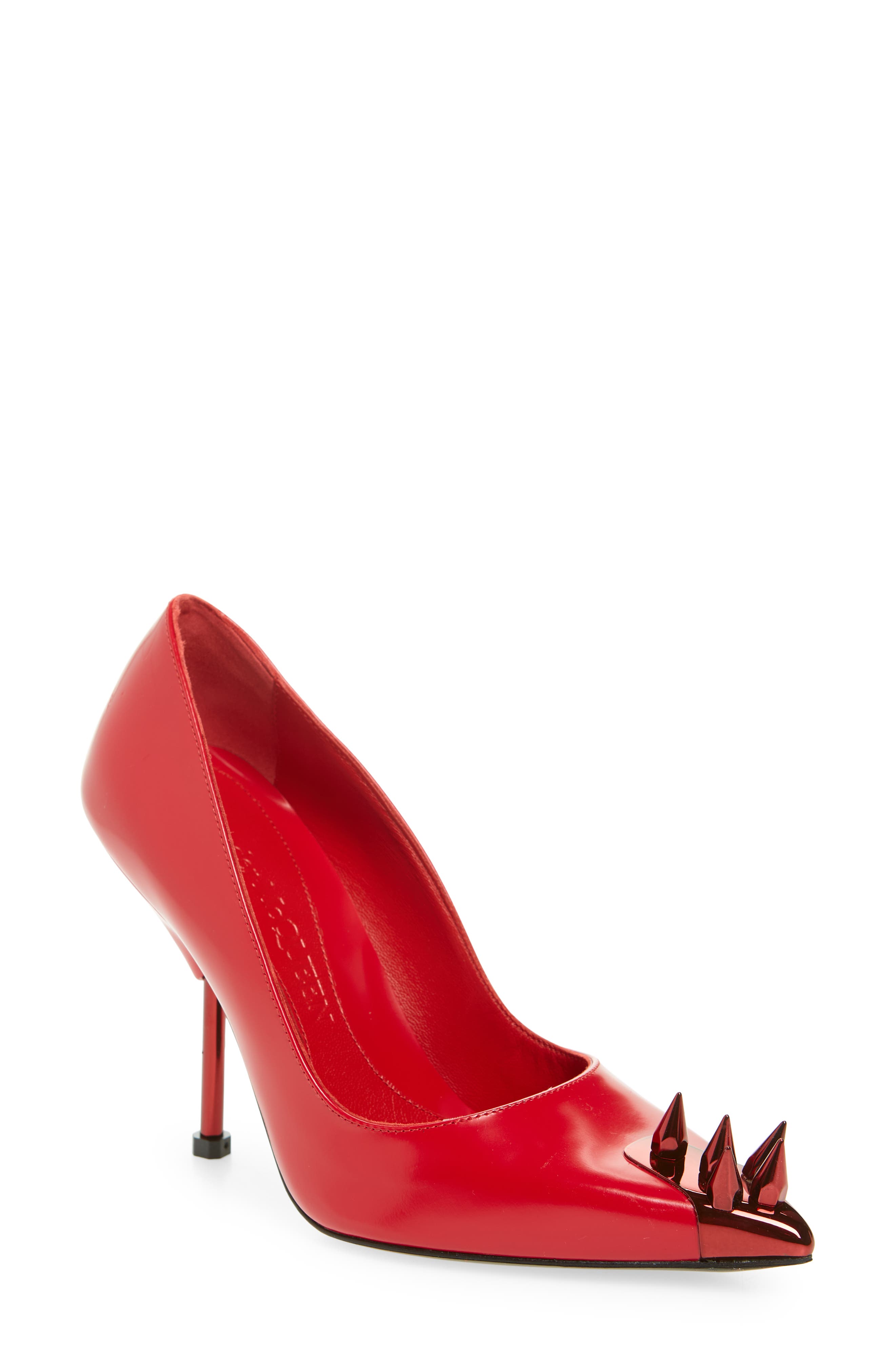 McQueen Punk Stud Pointed Toe Pump, Main, color, 