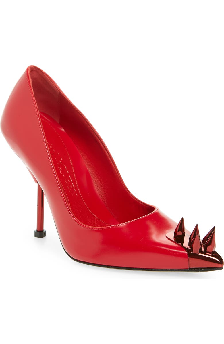 McQueen Punk Stud Pointed Toe Pump, Main, color,