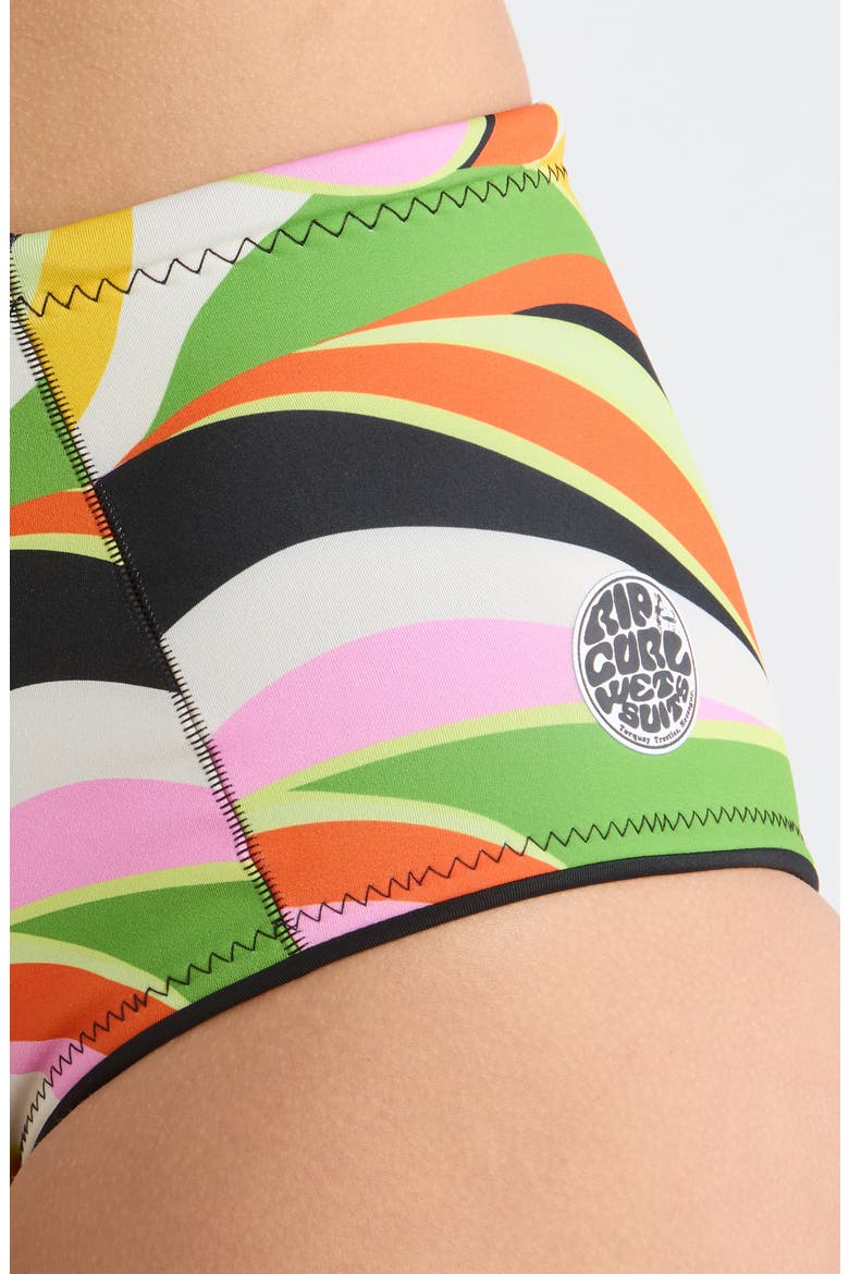 x FARM Rio G-Bomb 1.5mm Neoprene Wetsuit Shorts, Alternate, color, NEON WAVES