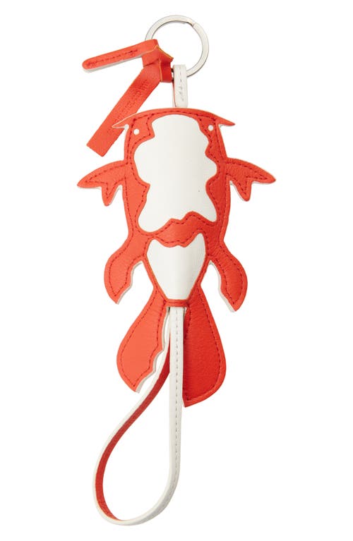 Mulberry Koi Fish Key Ring Charm In Coral