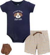 Hudson Baby Bodysuit, Short and Sock