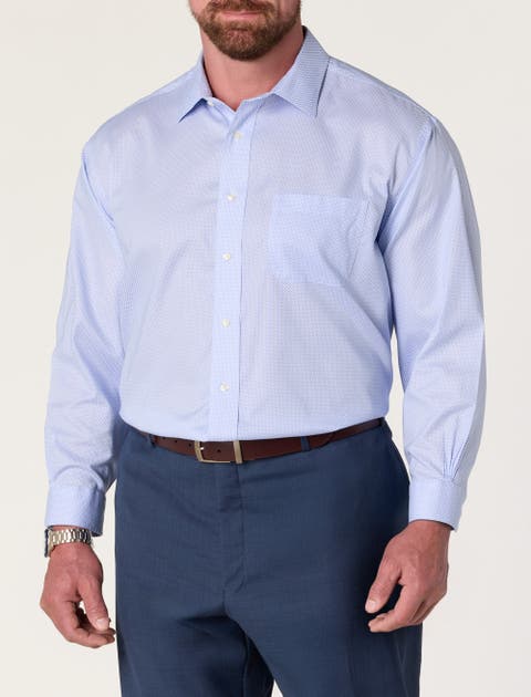 Big & Tall  Non-Iron Geometric Patterned Dress Shirt