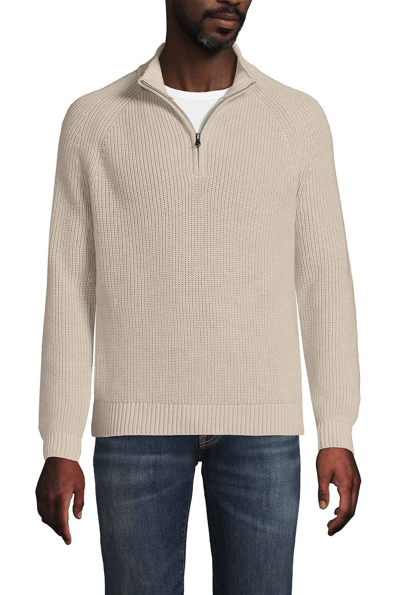 Drifter Quarter Zip Sweater, Alternate, color, Flax Heather