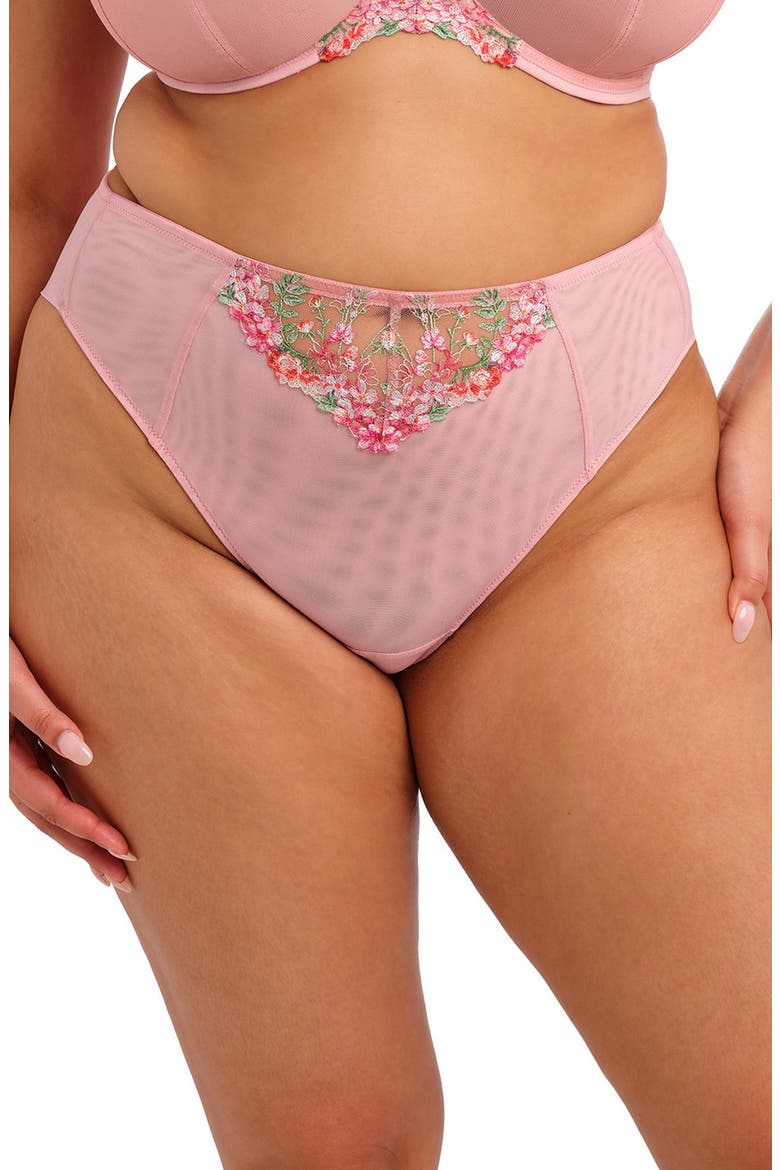 Aerith Embroidered Brazilian Briefs, Main, color, ROSE