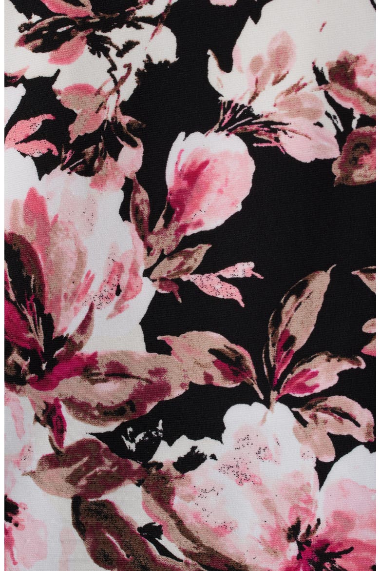Floral Print Pleated Sleeve Top, Alternate, color, ANNE BLACK MULTI