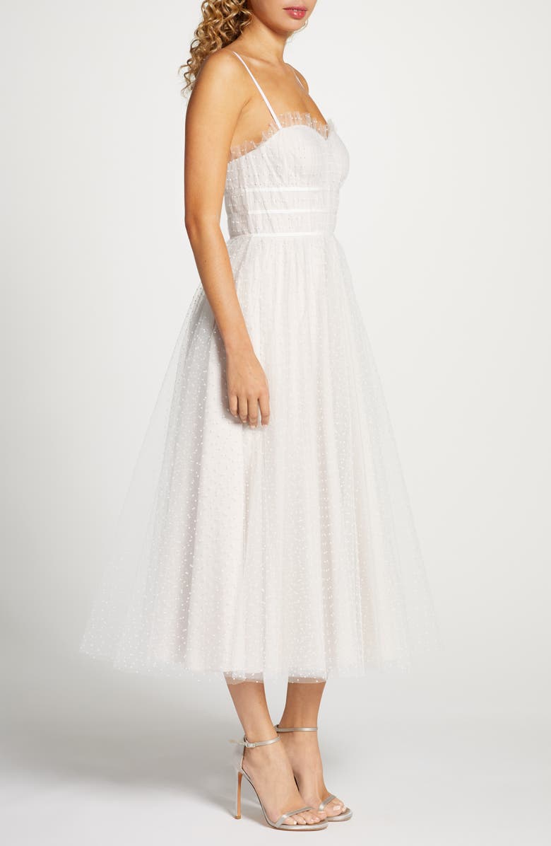 By Watters Veronica Swiss Dot Tea Length Wedding Dress, Alternate, color, 