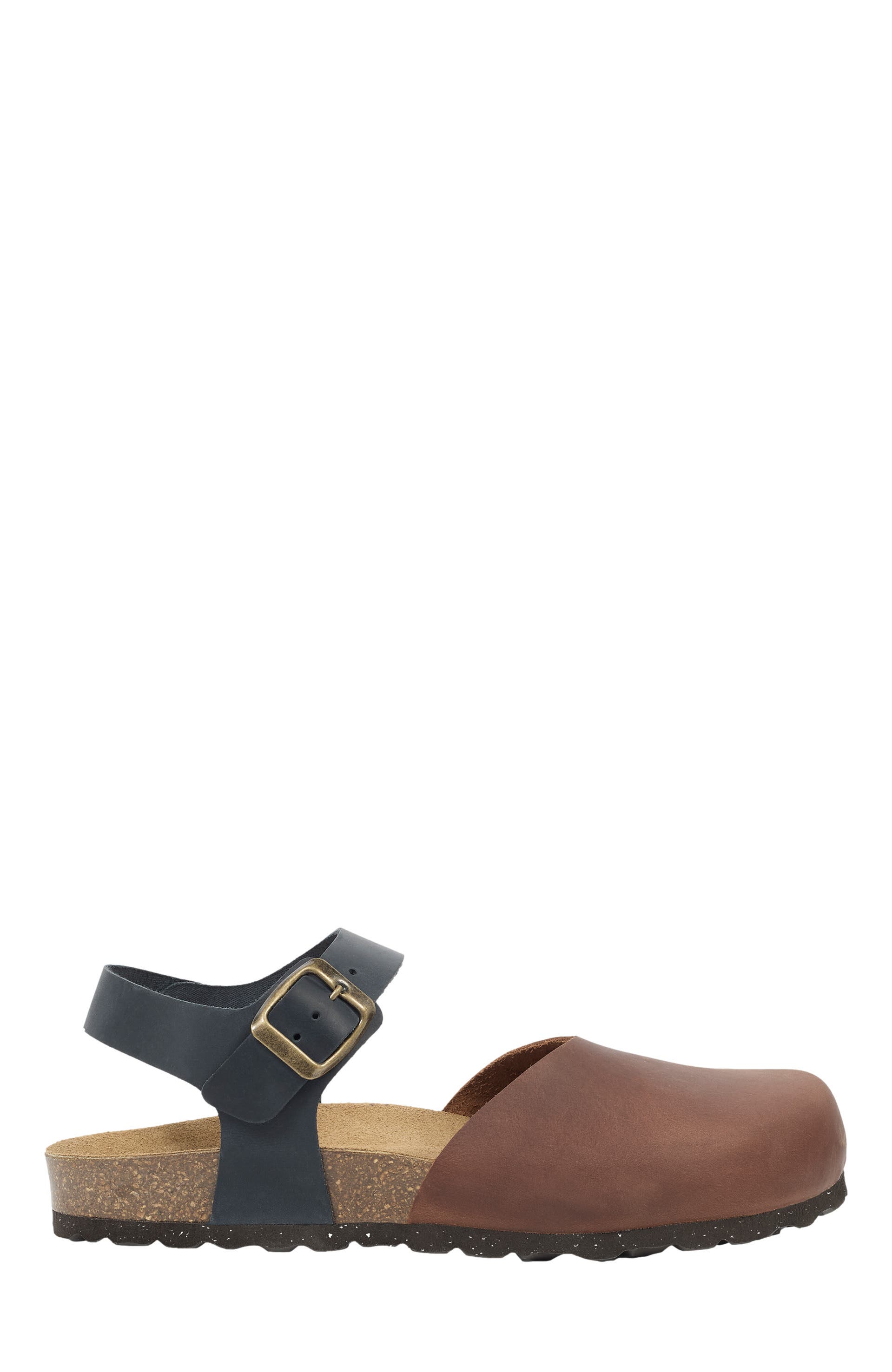 Celtic & Co. Closed Toe Sandal, Alternate, color, Cognac / Navy