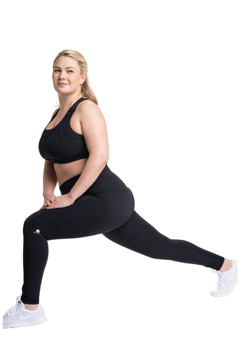 Sima Active High Waist Maternity/Postpartum Leggings, Alternate, color, BLACK