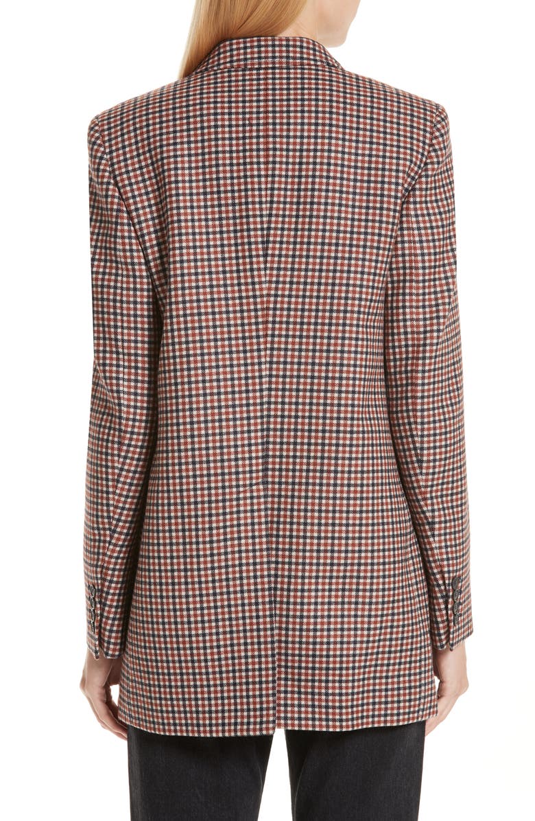 Balenciaga Check Stretch Wool Blazer, Alternate, color, 