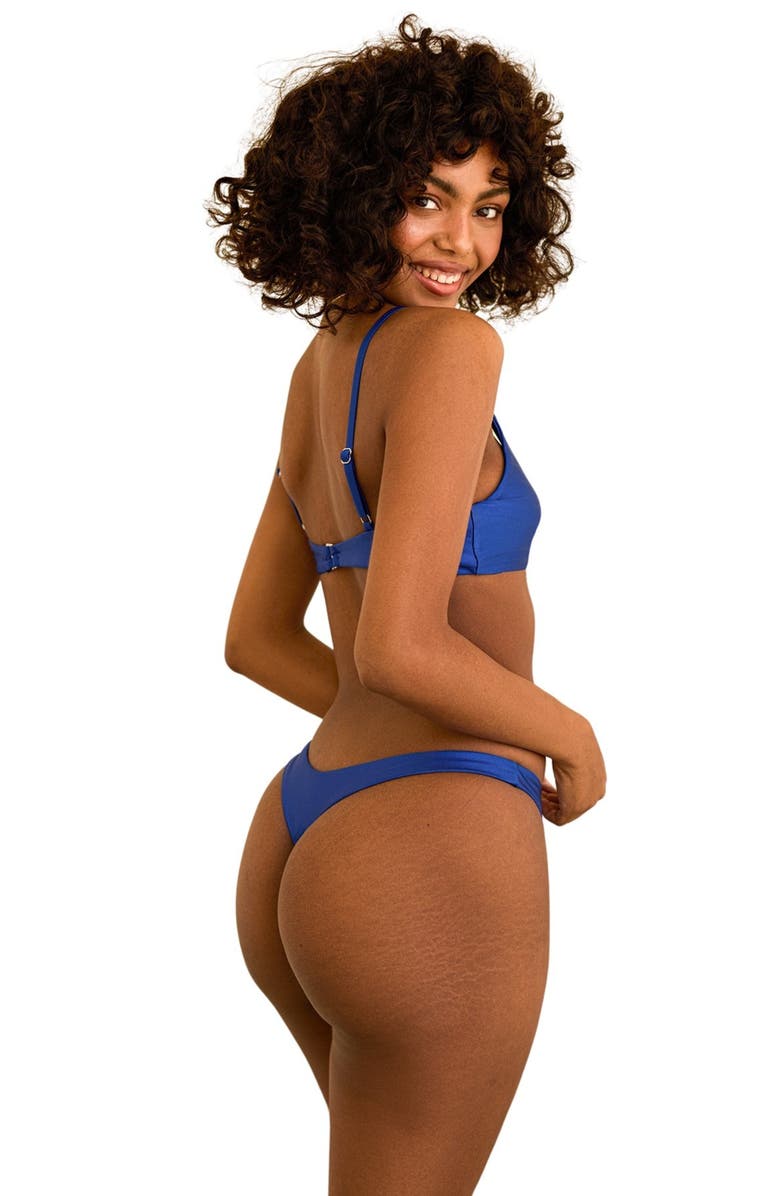 Dippin Daisys Seaport Thong Bikini Bottom, Alternate, color, Marina Shimmer