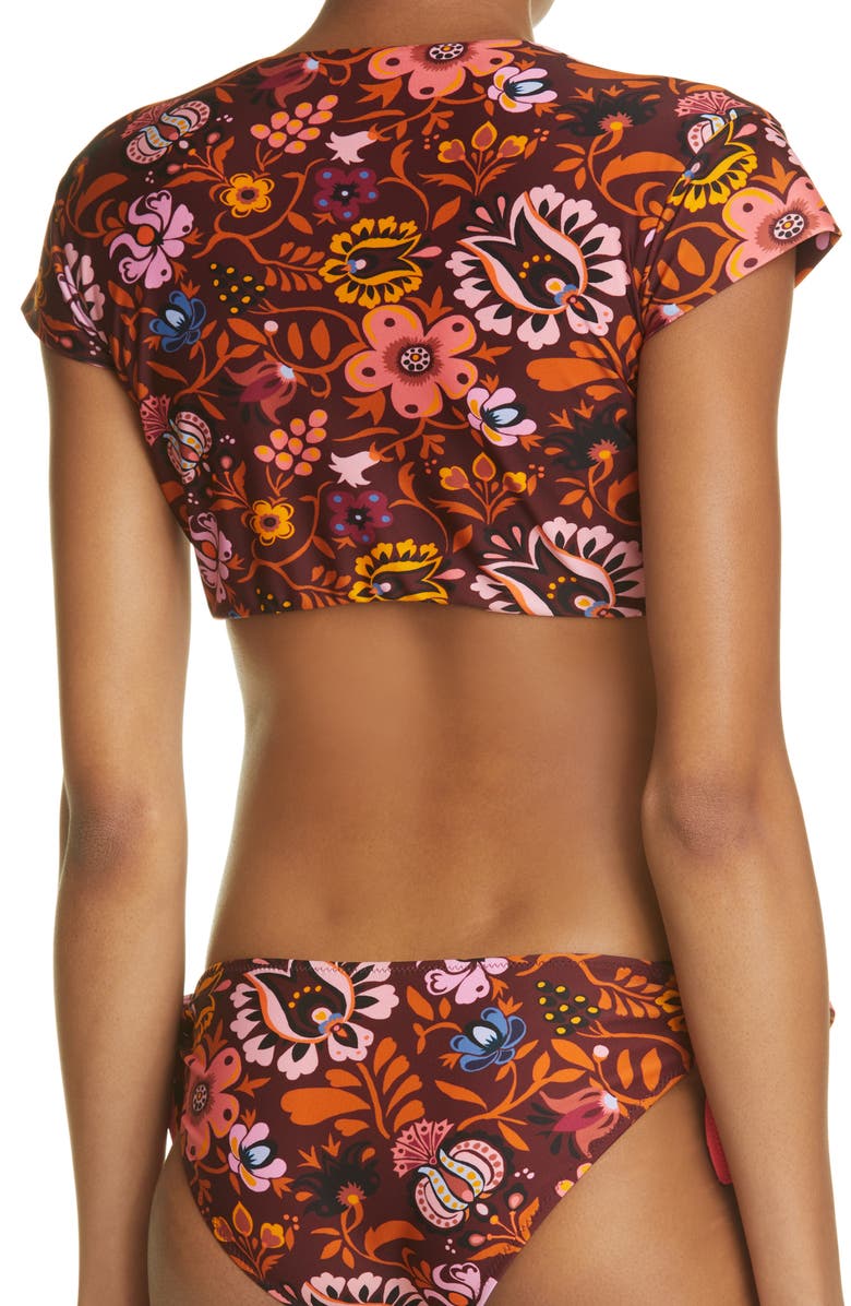 La DoubleJ Floral Bikini Top, Alternate, color, 