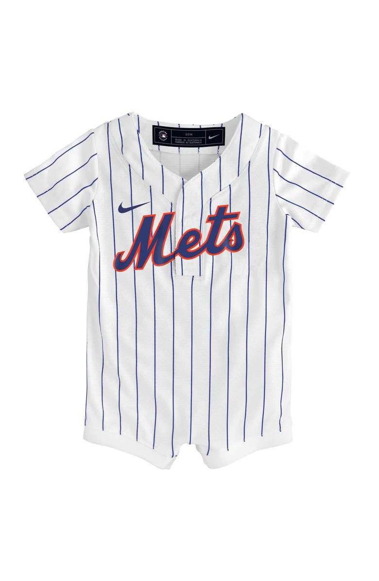 Nike Newborn & Infant Nike White New York Mets Home Replica Romper Jersey, Alternate, color, White