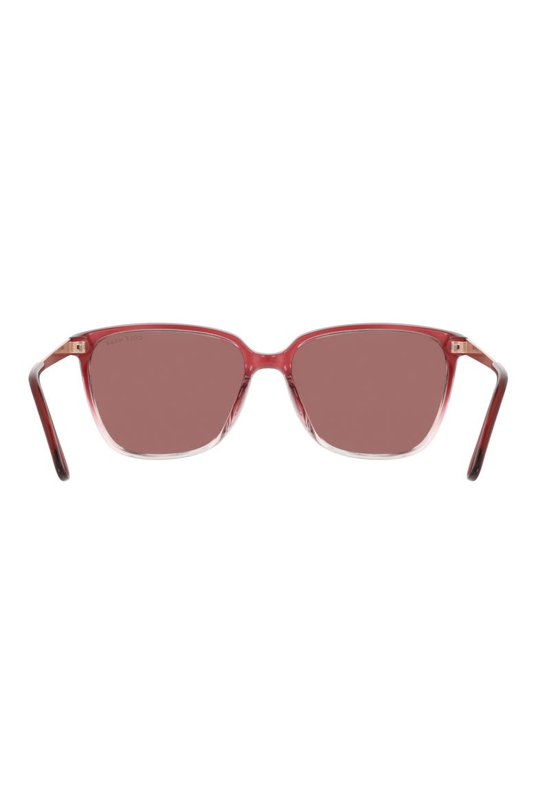 57mm Square Sunglasses, Alternate, color, MERLOT GRADIENT