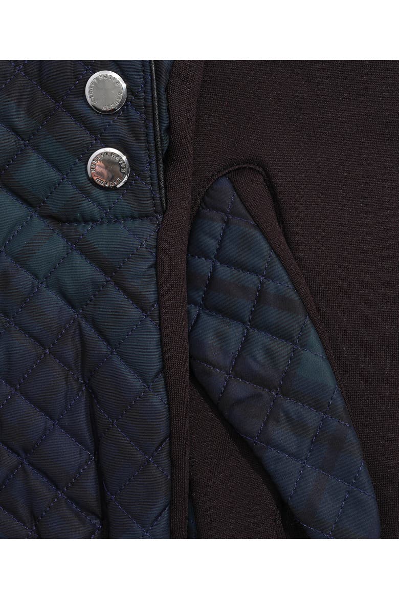 novelty quilted barn glove, Alternate, color, black
