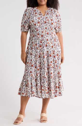 Crinkle Midi Dress