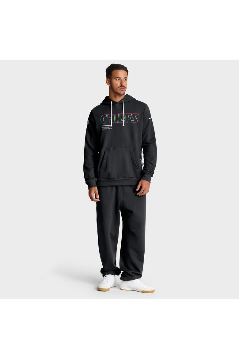 Men's Nike Black Kansas City Chiefs 2025 NFL Crucial Catch Sideline Standard Issue Dri-FIT Hoodie, Alternate, color, Black